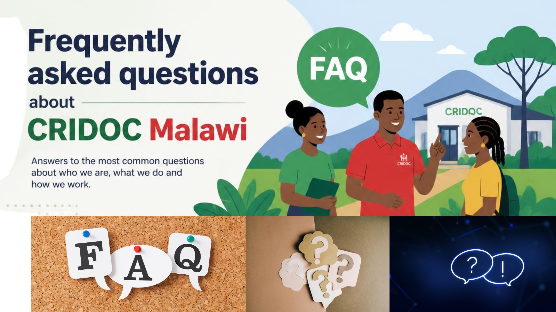 Frequently asked questions about CRIDOC Malawi; a child rights organisation in Malawi