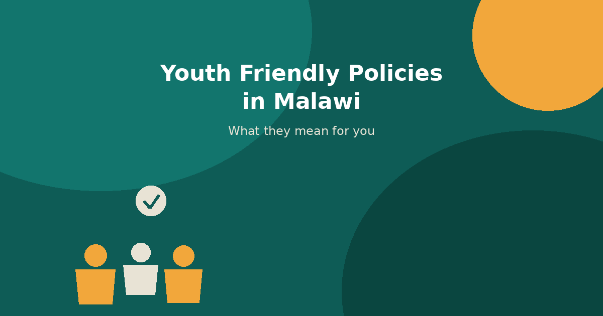 Young people benefiting from youth friendly policies in Malawi Image title text: Youth friendly policies in Malawi